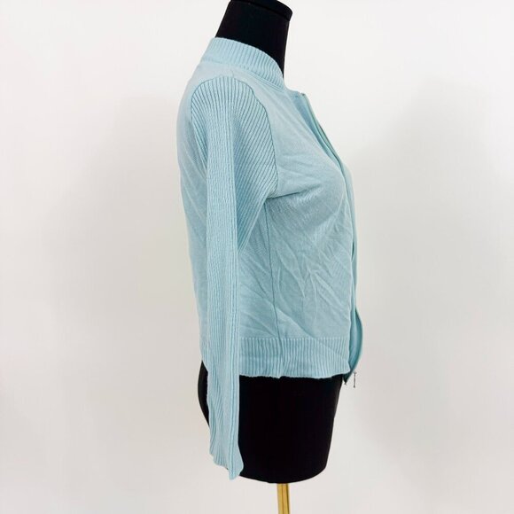 BABY BLUE 90S ZIP UP SWEATER KNIT - Picture 8 of 8